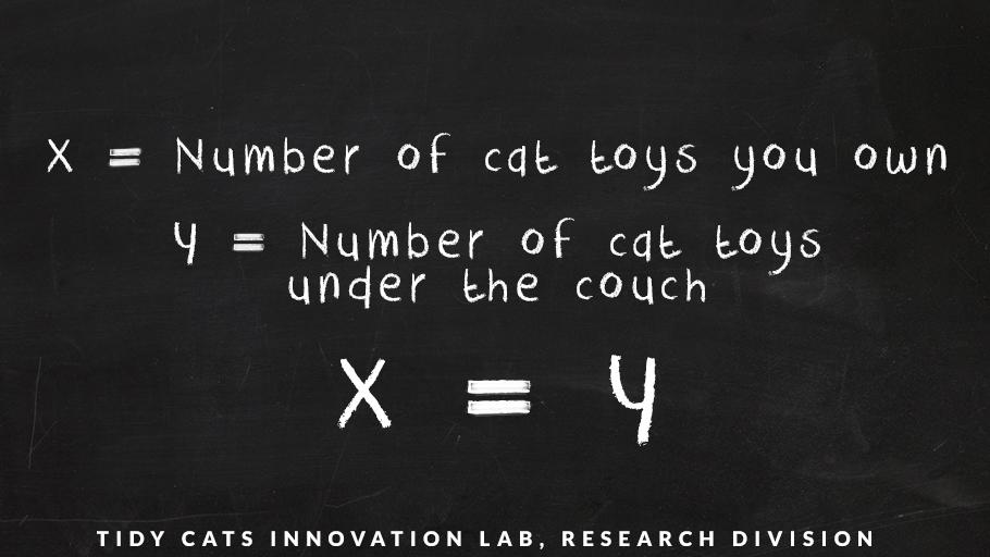 TidyCats's tweet image. New #TidyLab theorem proves the location of missing cat toys.