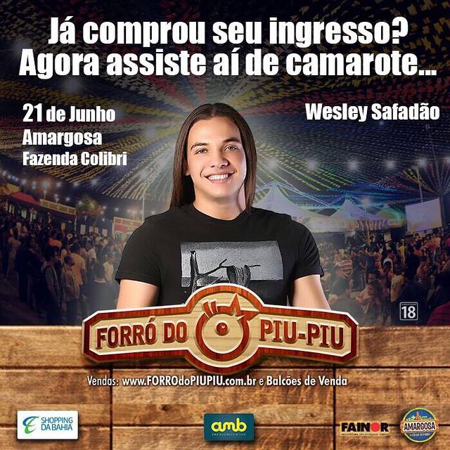 ForrodoPiuPiu's tweet photo. Safadão Adverte: Compre logo o seu ingresso para o MELHOR PIU-PIU de todos os tempos!!! #somostodospiupiuzeiros http://t.co/z3BIJ1oVEN
