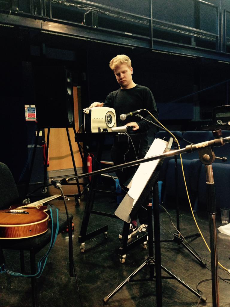 Here's @JackMAmusic 'tuning' some rather unconventional instruments for the @ChimeraEnsemble concert -7.30 tonight!