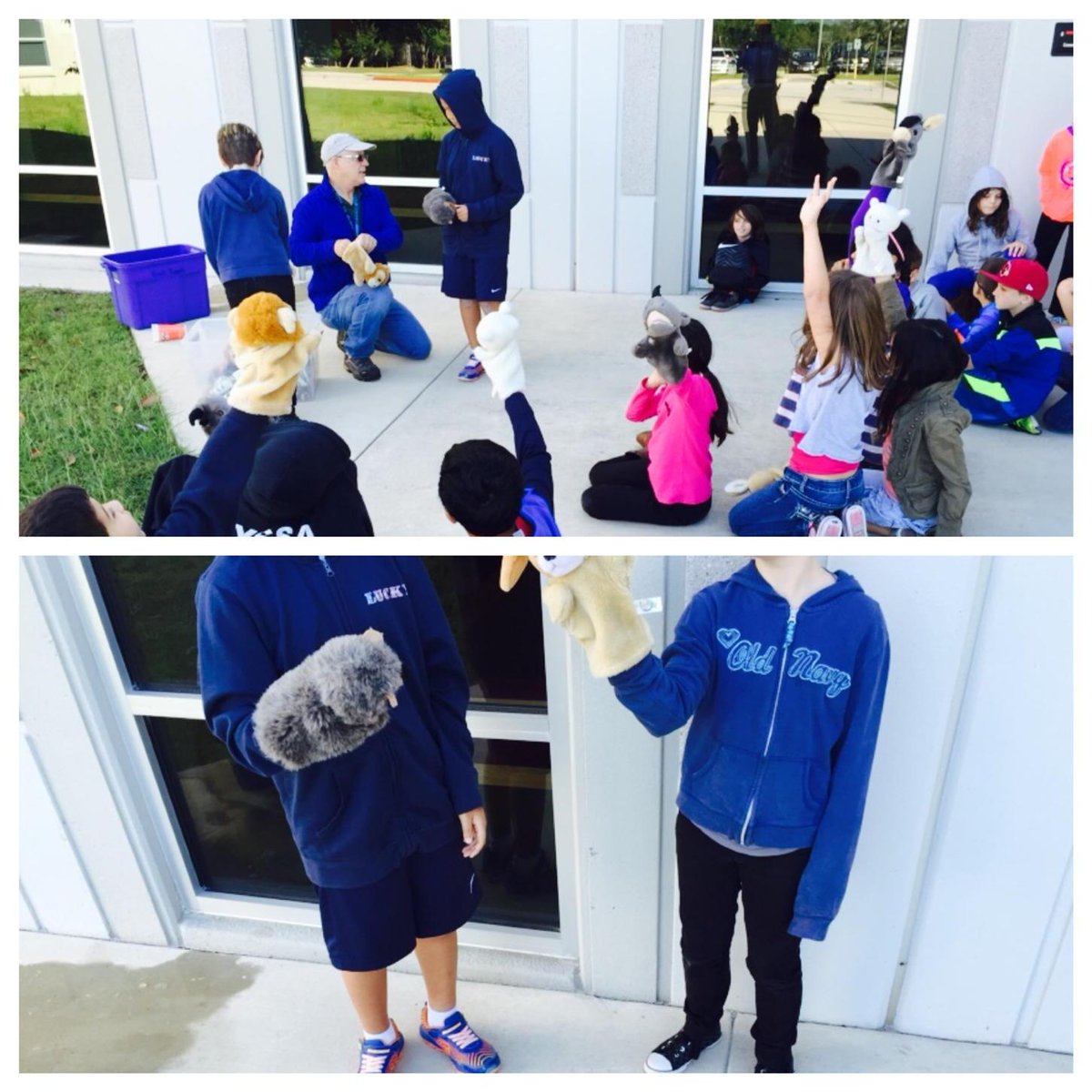 steve_principal's tweet image. #ReaganRays @MikeBrymer1 having students perform puppet character traits #ethicalprinciples