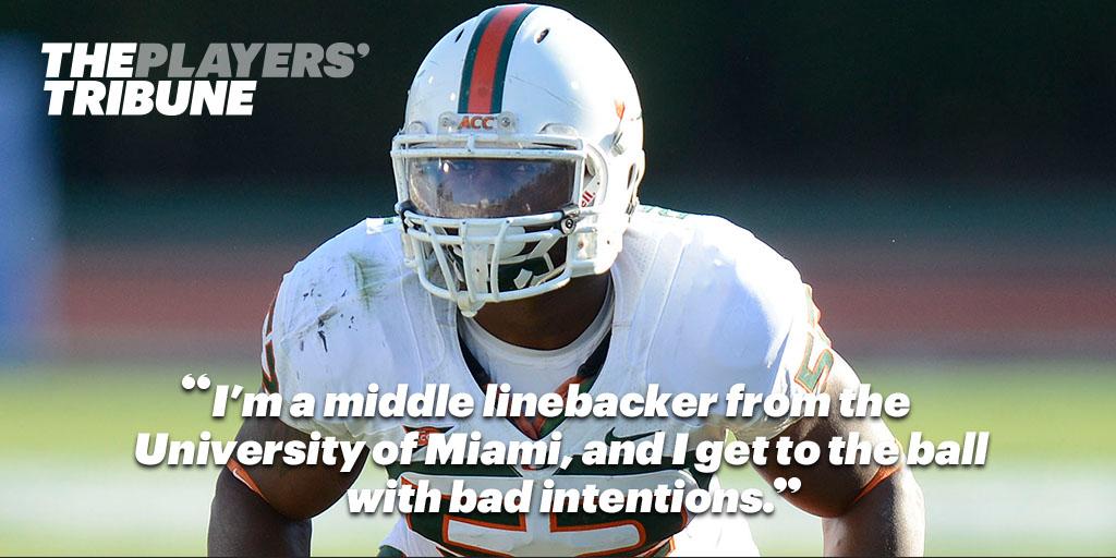 PlayersTribune's tweet photo. .@CanesFootball middle linebacker @D_Perryman52 pens a cover letter for NFL teams. http://t.co/SGs4VdOu54 #NFLDraft http://t.co/78LTUzpbiN