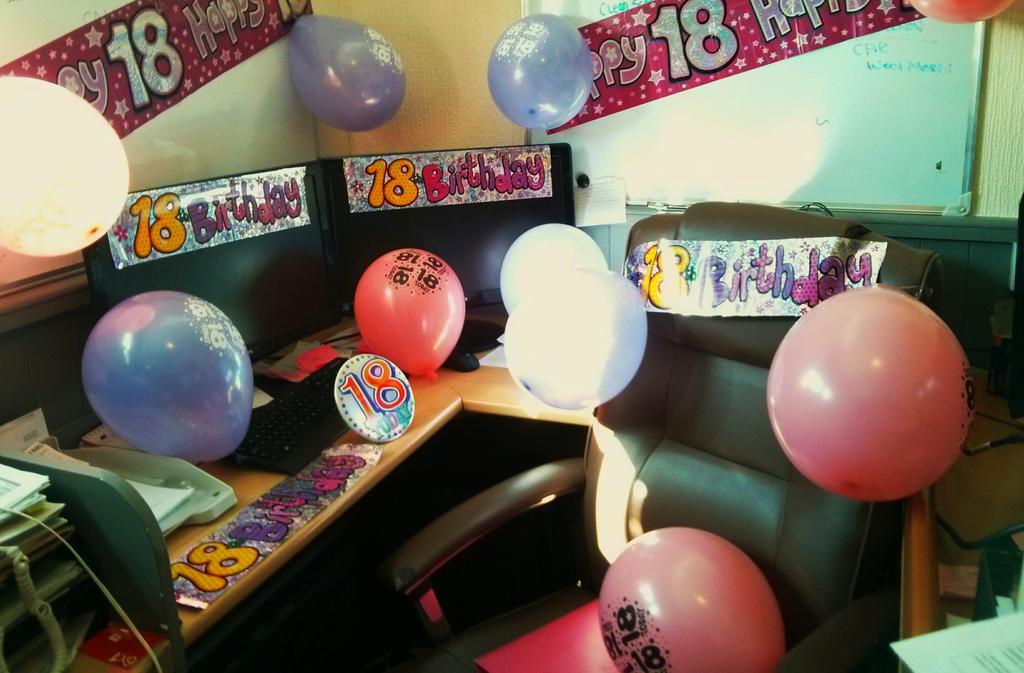 cleanscot's tweet image. Our office junior is turning 18 today! She had a small surprise when she arrived at the office this morning!
