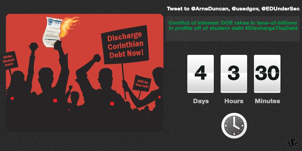 StrikeDebt's tweet image. Conflict of interest: DOE rakes in tens-of-billions in profits off of student debt #DischargeTheDebt