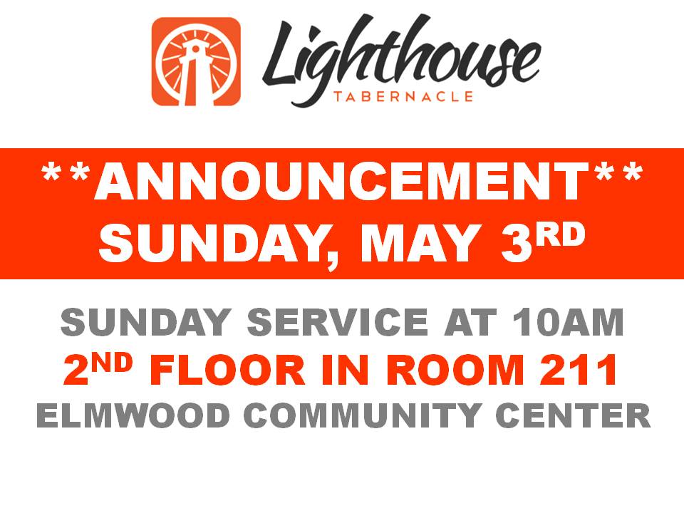 LightTab_WeHa's tweet photo. ANNOUNCEMENT: LOCATION CHANGE - SUNDAY, MAY 3RD

10AM service in Room 211 (2nd Floor) - Elmwood Community Center http://t.co/DvTe295btC