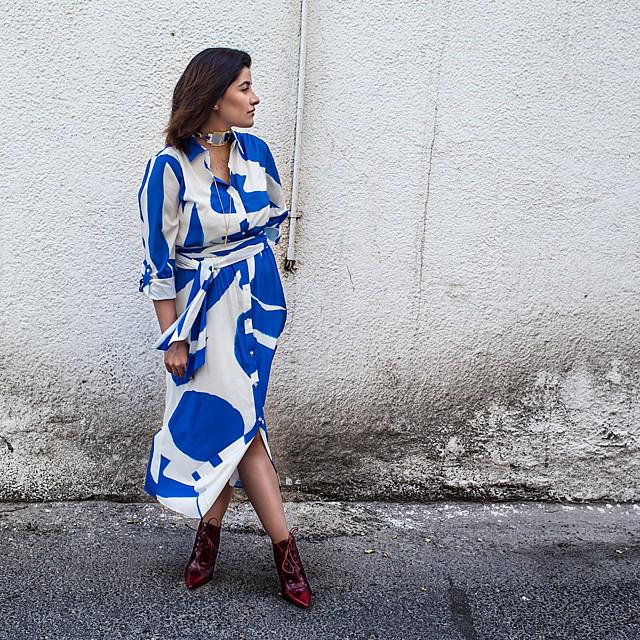 aliceandolivia's tweet photo. Love Anum Bachir of @DesertMannequin in our Kris Shirtdress celebrating our #AOinDoha opening event!! xoxo http://t.co/8kNy8XV7pW