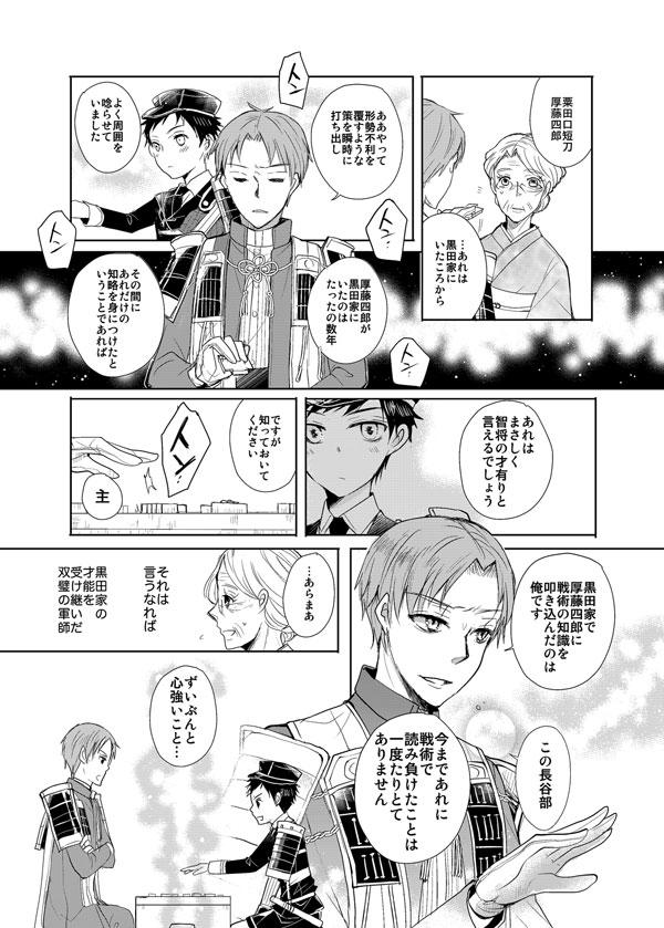 厚藤四郎へし切長谷部と女審神者漫画

長谷部と厚くんの黒田家時代に夢見た結果がこれ。
いつもの審神者がいます。 