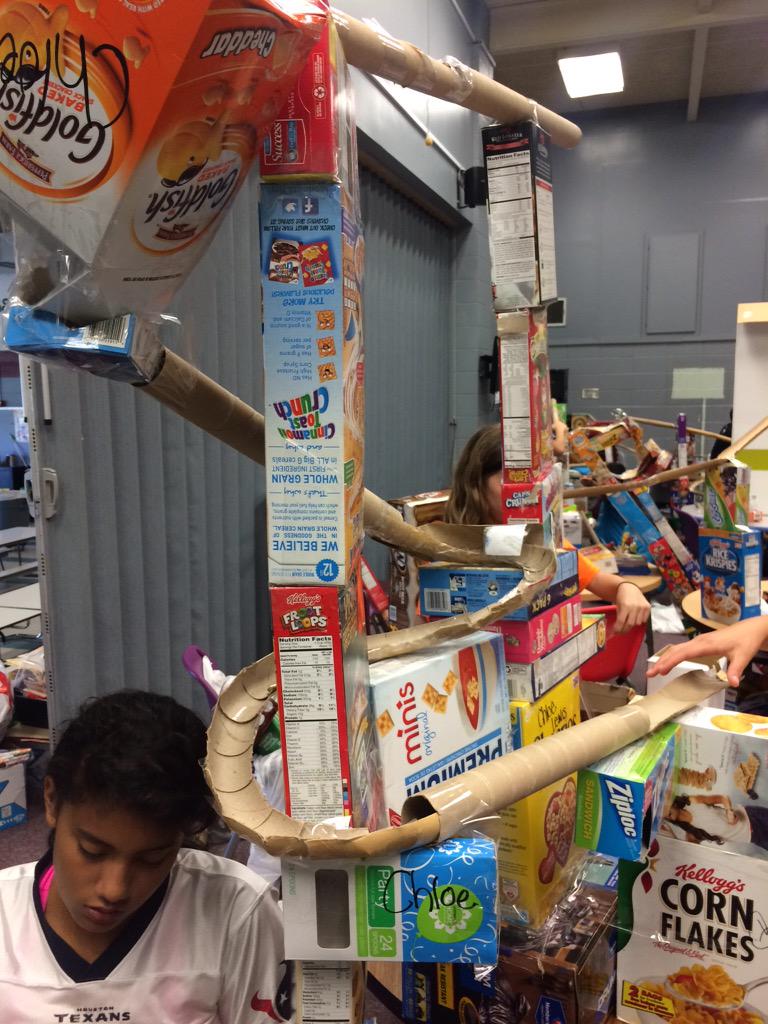 Marble roller coaster almost finished! Turning nothing into something!! #heschat @laurafrey311
