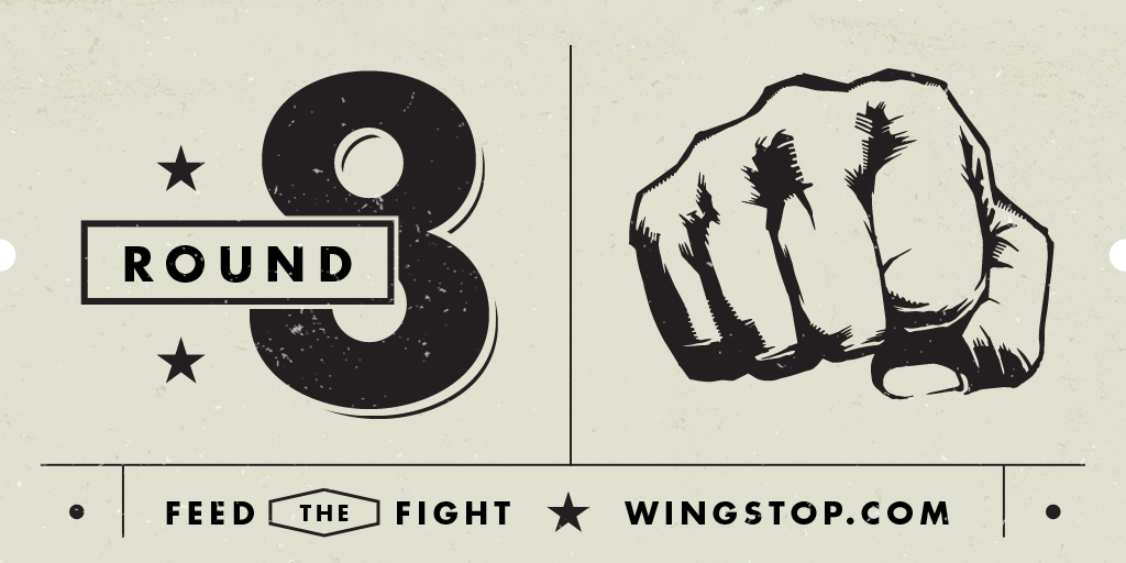 wingstop's tweet photo. Who deserves the title? Tweet your punch and we might send you wings. #MayPunch vs #PacPunch http://t.co/2kKuH99cKd