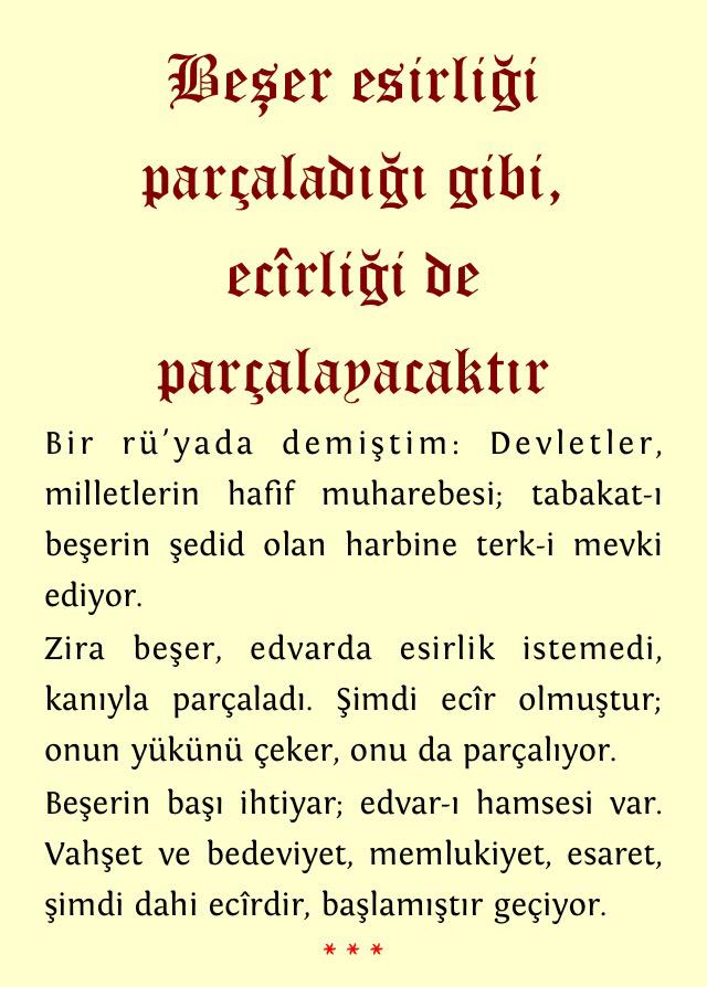 RisaleDersi's tweet photo. "İnsanlık köleliği parçaladığı gibi ücretliliği de parçalayacaktır." (Lemaat)

#MazotMillete4Bilale1lira http://t.co/E9JJPVDfGF