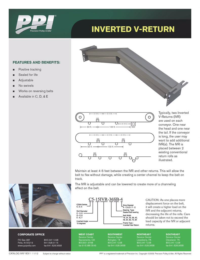 PPI on Twitter: "Our Inverted V-Return idler has been a great problem  solver for belt tracking! http://t.co/DugIssag8V" / Twitter