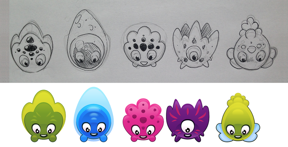 IbidexGames's tweet photo. #TBT to this time last year when we began sketching out a few microbe characters for our game, Petri... Cute, huh? http://t.co/TykfgasCcE