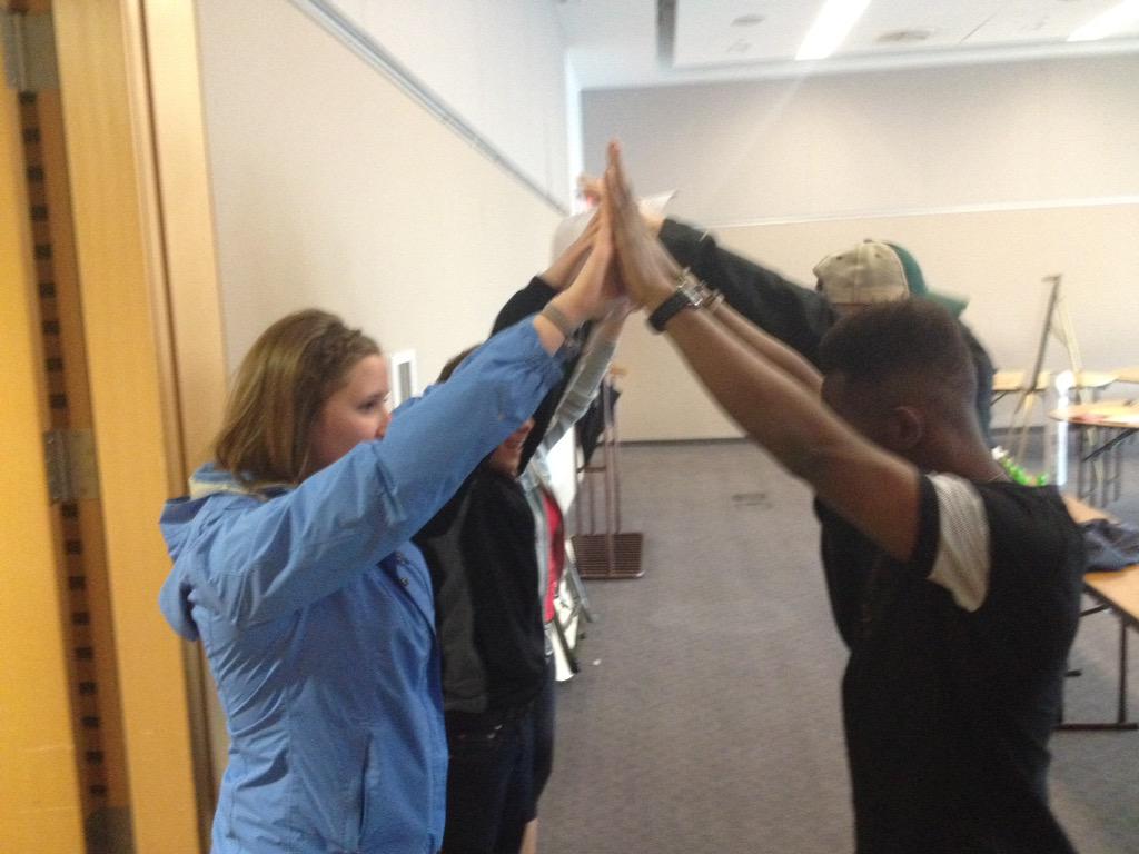 Minnetrini's tweet photo. UWRF HPE Preparing for presentation at Canada Health and Physical Education Convention. http://t.co/DOCYMlQpPo
