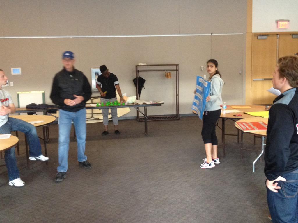Minnetrini's tweet photo. UWRF HPE Preparing for presentation at Canada Health and Physical Education Convention. http://t.co/DOCYMlQpPo