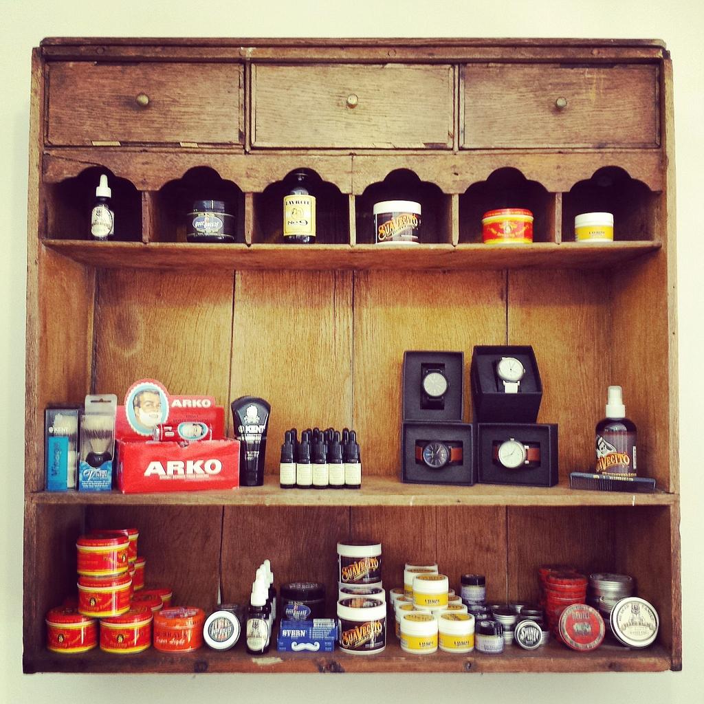 New man cabinet!  #reuzel #layrite #captainfawcett #mrbearfamily #suavecito #cockgrease #bedfordshirebeardco #arko