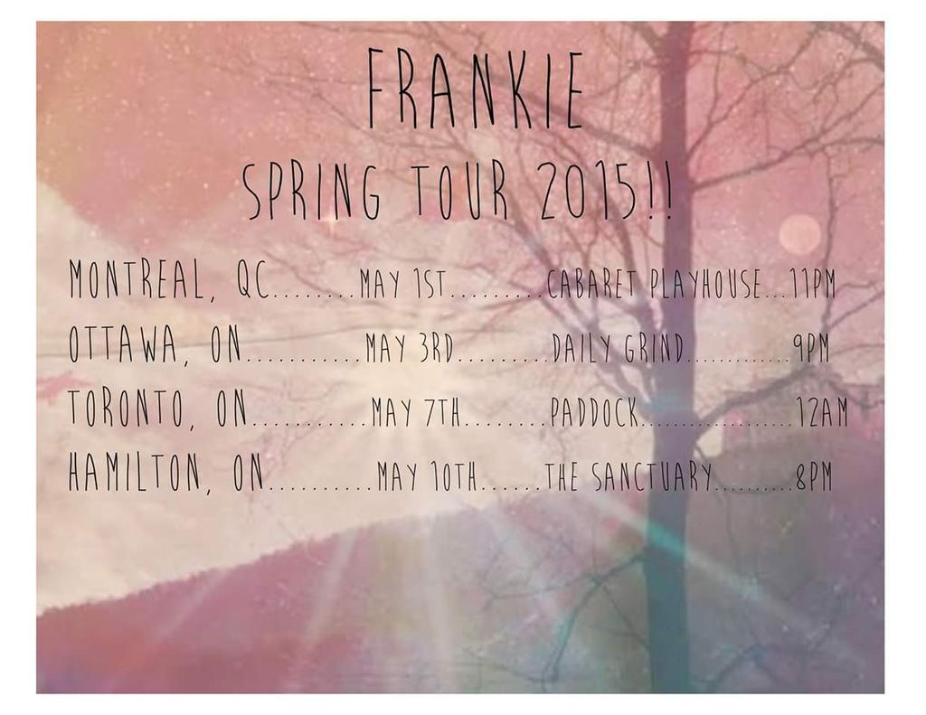 Louishwu's tweet photo. The dreamy @frankieladies start their 1st East Coast tour today! Mtl, Ottawa, TO friends - dont miss them! #fshh http://t.co/Q3WanzmVOS