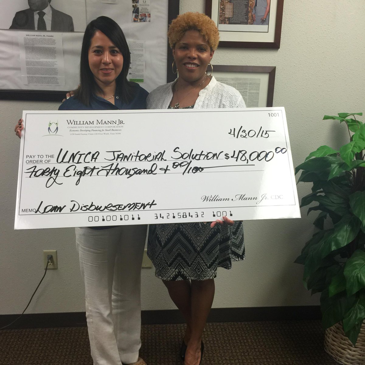 WMCDC1's tweet photo. THANKS Unica Janitorial Solutions for trusting WMCDC with their financial needs. CONGRATULATIONS!!! http://t.co/GlvmfFBaDW