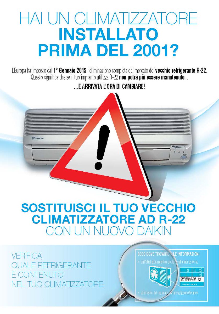 Clima_Sovecar's tweet image. E' ora di cambiare il tuo vecchio condizionatore! #R22 #daikin #climacenter
grupposovecar.com/139.html?&amp;amp;tx_t…