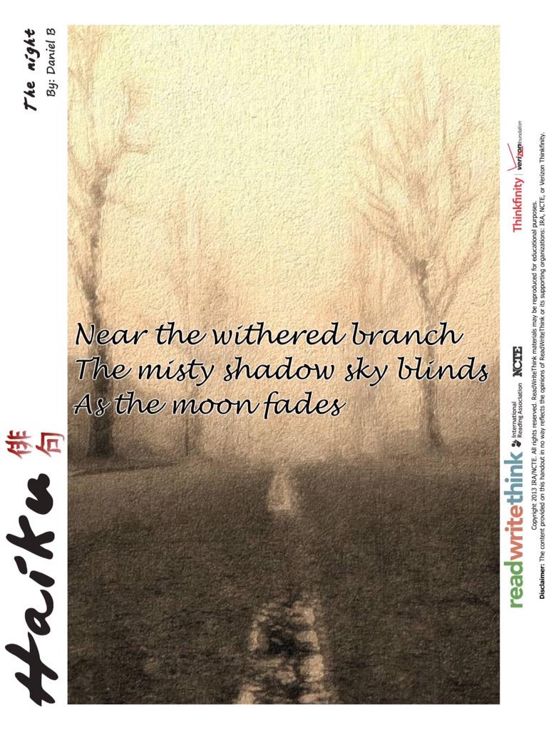 MrWilBaker's tweet photo. @moses_brian We have prejudged &amp; these are the final 4 haiku. Would you be able to select a winner for @TheStreetSHU? http://t.co/ZnKup3VzaI