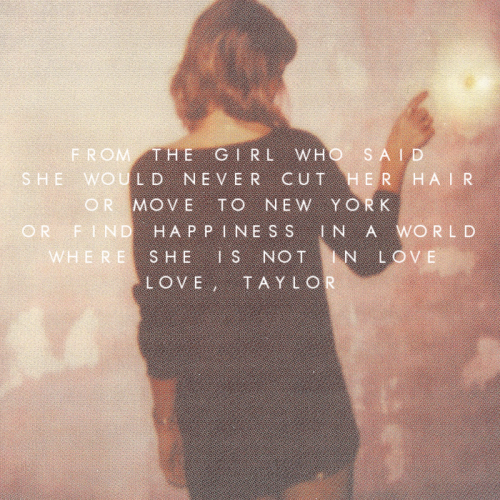 tayliswift's tweet photo. I hope you know that you’ve given me the courage to change. http://t.co/2hzPVBQiuG