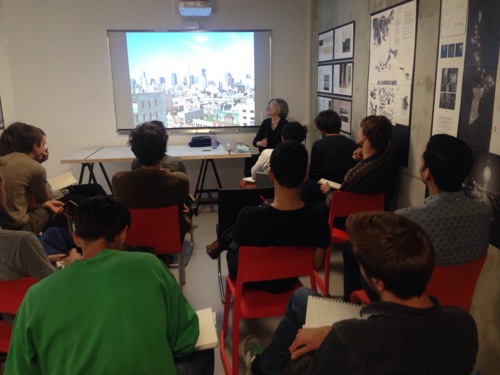 Confluence_Arch's tweet photo. Cynthia Davidson lecturing at Confluence! #architecture #Lyon #confluence http://t.co/AwZyhHn1oj