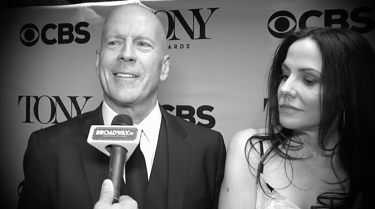 BroadwayTeeVee's tweet photo. #Video | Bruce Willis &amp; Mary Louise Parker Share Why They #Love #Broadway! | Watch Here: http://t.co/nQfN9y2mtT http://t.co/coRsChz0dG