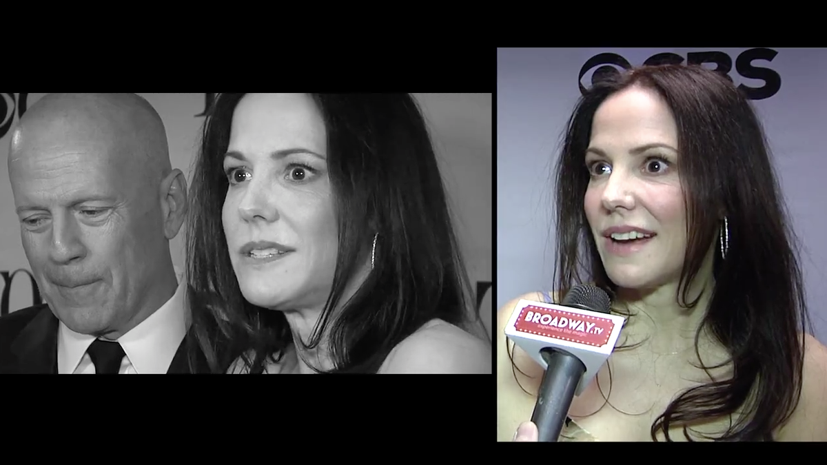 BroadwayTeeVee's tweet photo. #Video | Bruce Willis &amp; Mary Louise Parker Share Why They #Love #Broadway! | Watch Here: http://t.co/nQfN9y2mtT http://t.co/coRsChz0dG