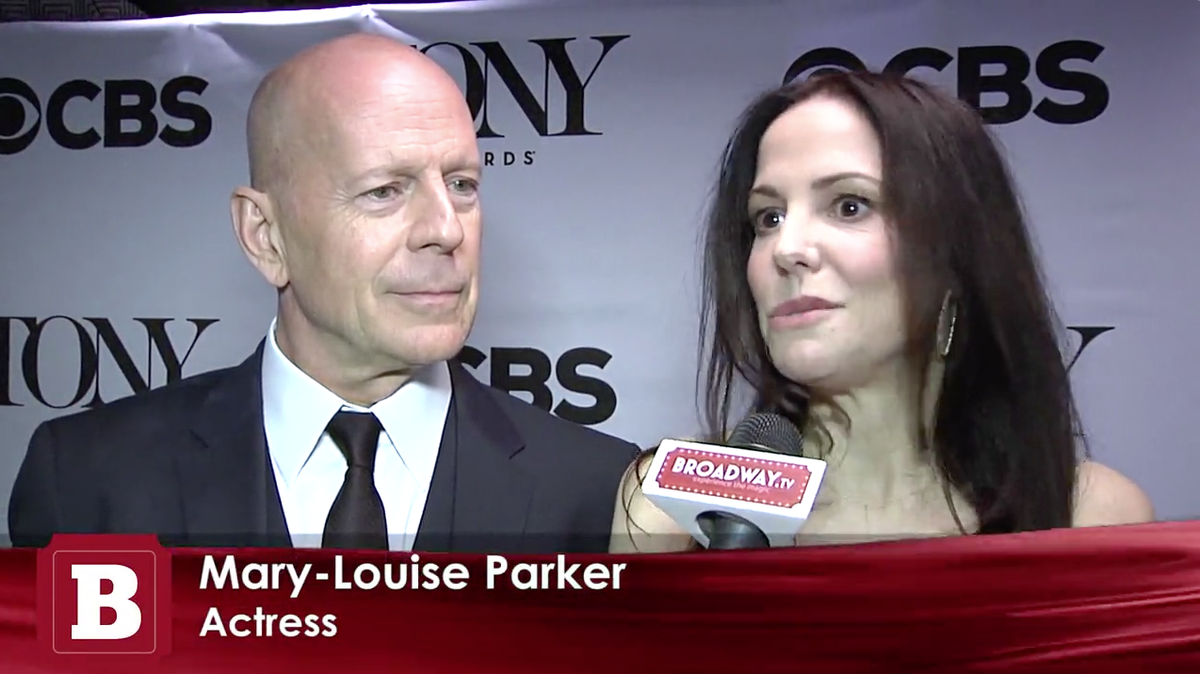 BroadwayTeeVee's tweet photo. #Video | Bruce Willis &amp; Mary Louise Parker Share Why They #Love #Broadway! | Watch Here: http://t.co/nQfN9y2mtT http://t.co/coRsChz0dG