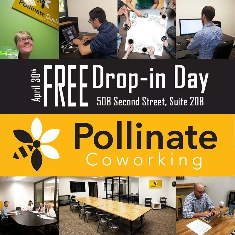 billhabicht's tweet photo. Today is the day!! FREE Coworking at Pollinate Davis. 
508 Second Street, Suite 208 
#ucdavis #davisdowntown #davisca http://t.co/AFdKWmQ150