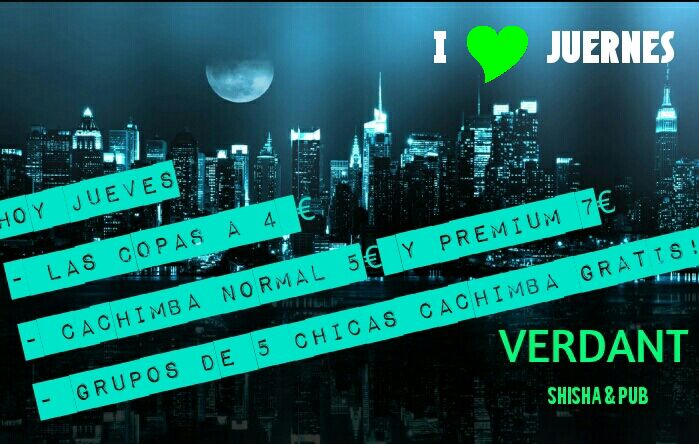 verdantsevilla's tweet photo. Hoy juernes en VERDANT!! LAS COPAS  A 4€!!y las cachimbas 5€ y 7€!! Y POR EL GRUPO DE 5 NIÑAS.. CACHIMBITA GRATIS!! http://t.co/P3Bxsu6xkf