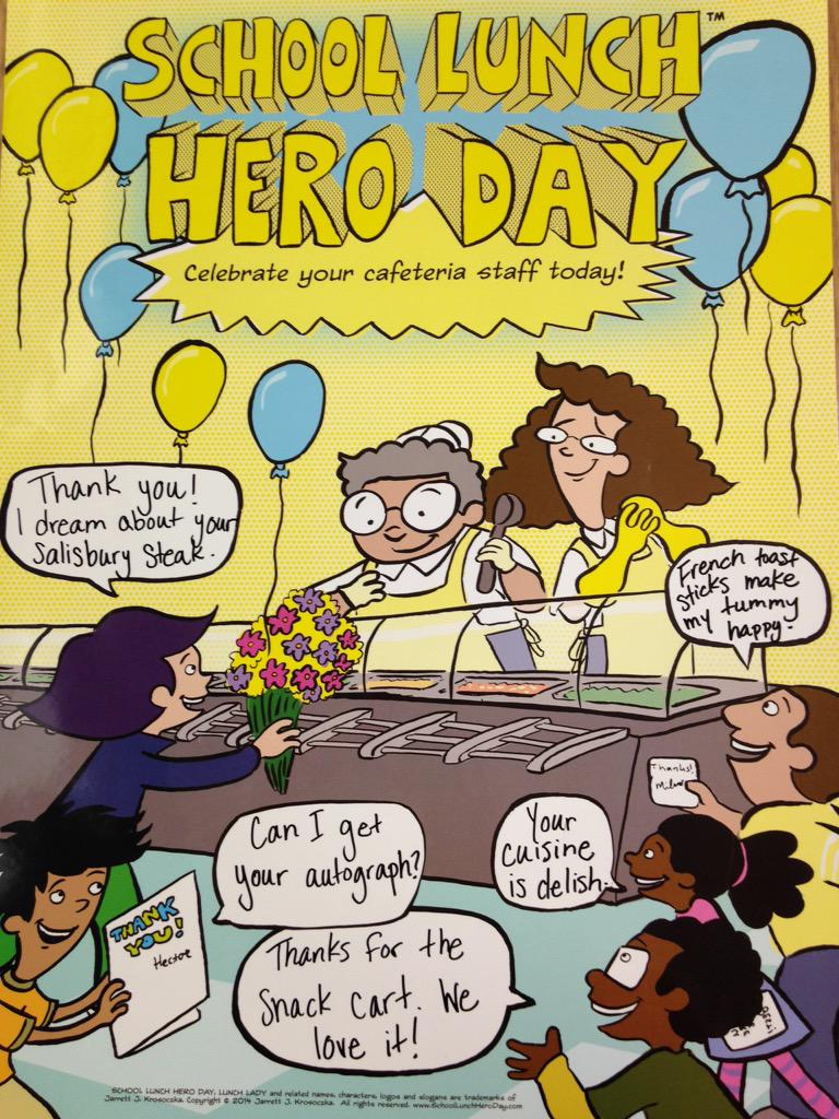 Don't forget: Wear yellow tomorrow in honor of our kitchen staff for #SchoolLunchHeroDay