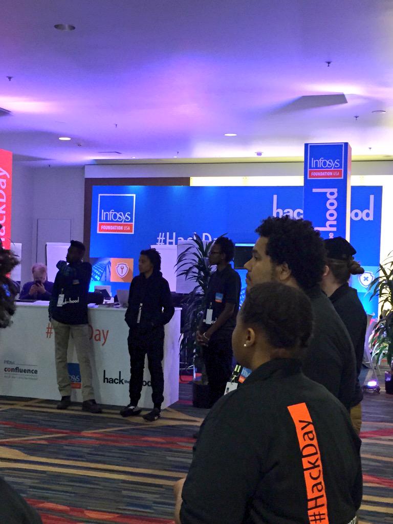 hackthehood's tweet photo. #Scrum time @InfyFoundation #HackDay. teams #CerealSquad v. #HacktheVision. #InfosysConfluence http://t.co/DXt0ANdK9T