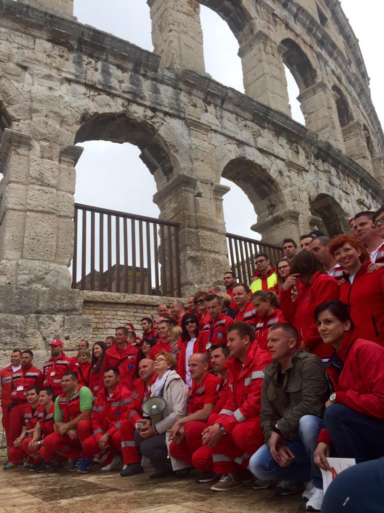 gregorprosen's tweet photo. Int'l #EMS #prehospital contest wraps up in #Pula #Croatia #amphiteater http://t.co/3JyUThsv2n