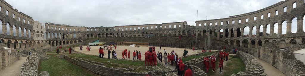 gregorprosen's tweet photo. Int'l #EMS #prehospital contest wraps up in #Pula #Croatia #amphiteater http://t.co/3JyUThsv2n