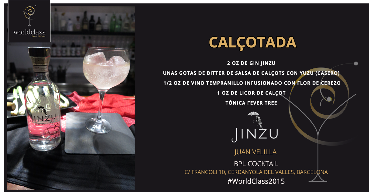 Juan Velilla de BPL Cocktail presenta "CALÇOTADA" con #JinzuGin para #WorldClass2015