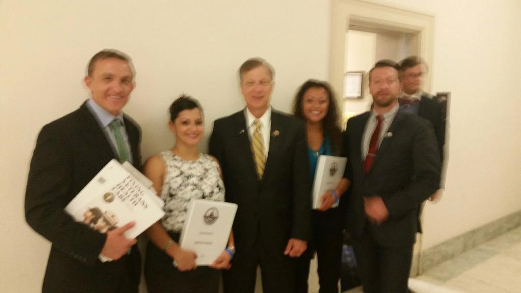 ConcernedVetsTX's tweet photo. 300 meetings in 2 days for #VOTH2015 has been a "blur"- lots of support 4 #VAaccountability esp from @RepBrianBabin http://t.co/HgrKzHP1nh