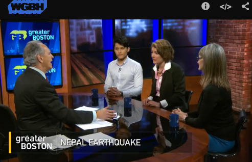 BCSSW's tweet photo. BCSSW's @tiziana_dearing on @GreaterBoston to discuss how to best help with #NepalEarthquake: http://t.co/Mrlpsmhx4h http://t.co/IVLLJxgIQo