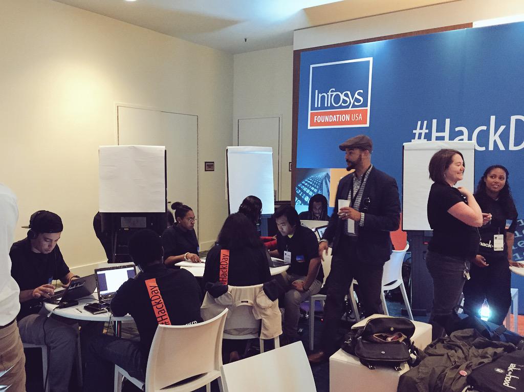 hackthehood's tweet photo. #InfosysConfluence attendees, come check out the @InfyFoundation &amp; @hackthehood #HackDay design challenge http://t.co/HBDtB7Bx6I