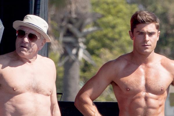 JustJared's tweet photo. So...Zac Efron &amp; Robert De Niro had a shirtless body contest! Check out the unbelievable pics http://t.co/9KlD7O2Hu9 http://t.co/78pLQiny15