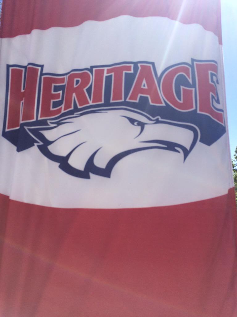 CoachPFieldTurf's tweet photo. Awesome visit with Coach Knoblock at Heritage Football @HeritagEagles #2016prospects @BHSUFootball http://t.co/uM5bvPo1ec