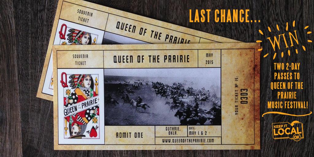 We’re giving you one LAST CHANCE to win passes to <a href="/QOTPFest/">Queen of the Prairie</a> ($300 value) today at 2pm! Stay tuned… #qotpfestival