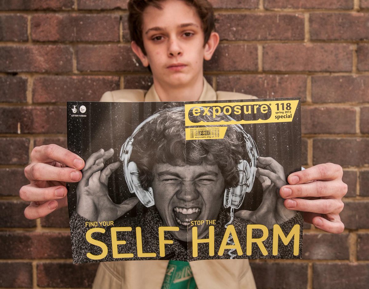 ExposureOrg's tweet photo. The Exposure magazine self-harm special is out! Please RT!  http://t.co/Ekuk73MkQw Supported by @BigLotteryFund! http://t.co/EmWV61aTui