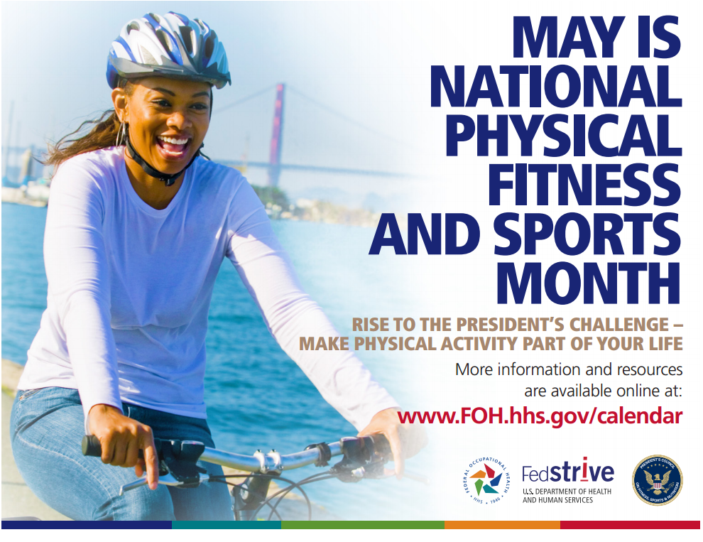 NCPPAinc's tweet photo. MAY is National Physical #Fitness & #Sports Month! Get Out, Get Active, and Show How You #MoveInMay #ActivityAdvocate http://t.co/TTVDjvZol5