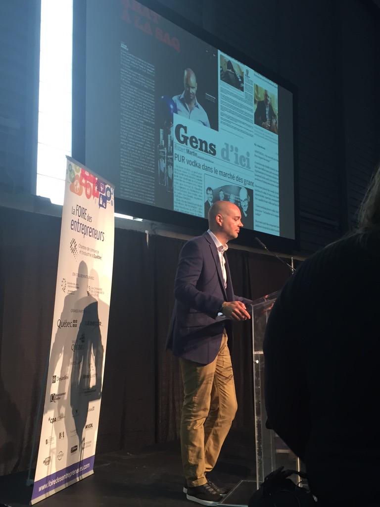 raphaelleann's tweet photo. Super présentation de @nduvernois et @pur_vodka à la #foireentrepreneurs #inspirant #entrepreneuriat http://t.co/gOsPdnrRYL