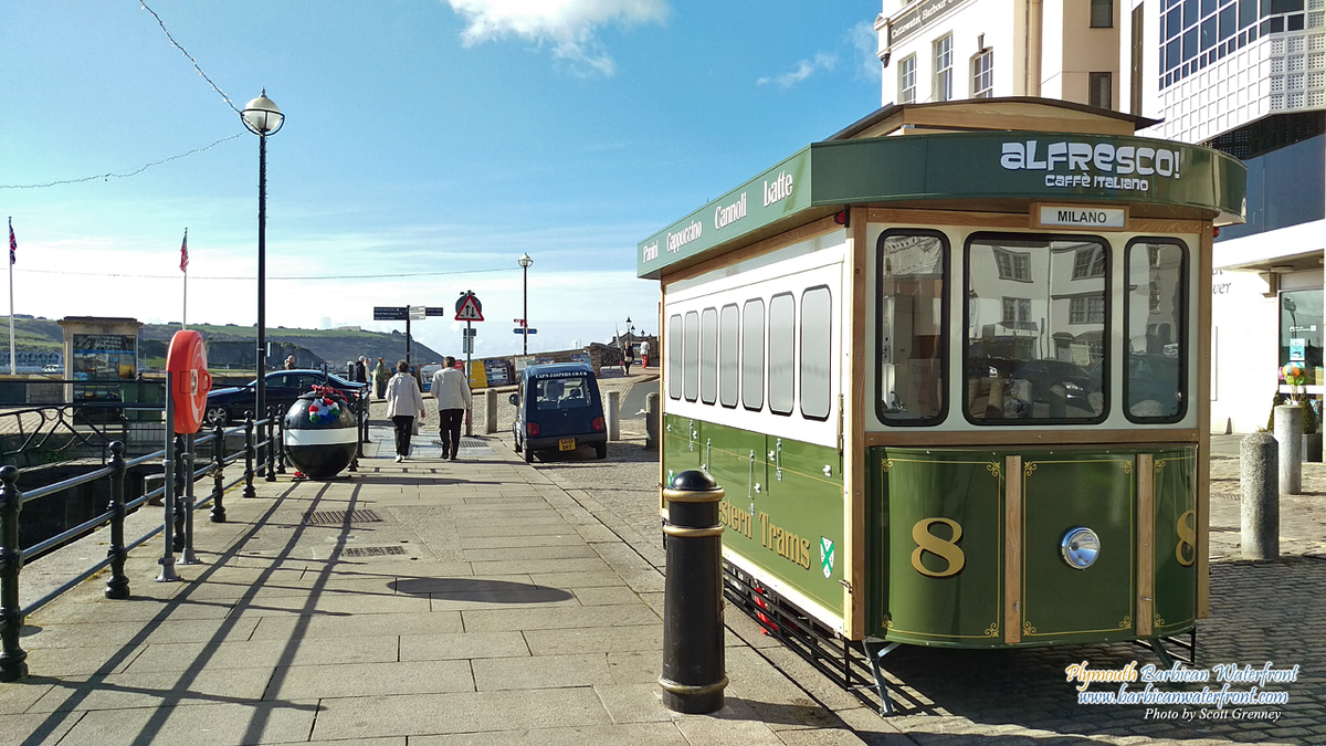 Here's the new Alfresco! in the sun. Opening soon from team behind <a href="/CapnJaspers/">Capn Jaspers</a> #Barbican #Plymouth #SuttonHarbour