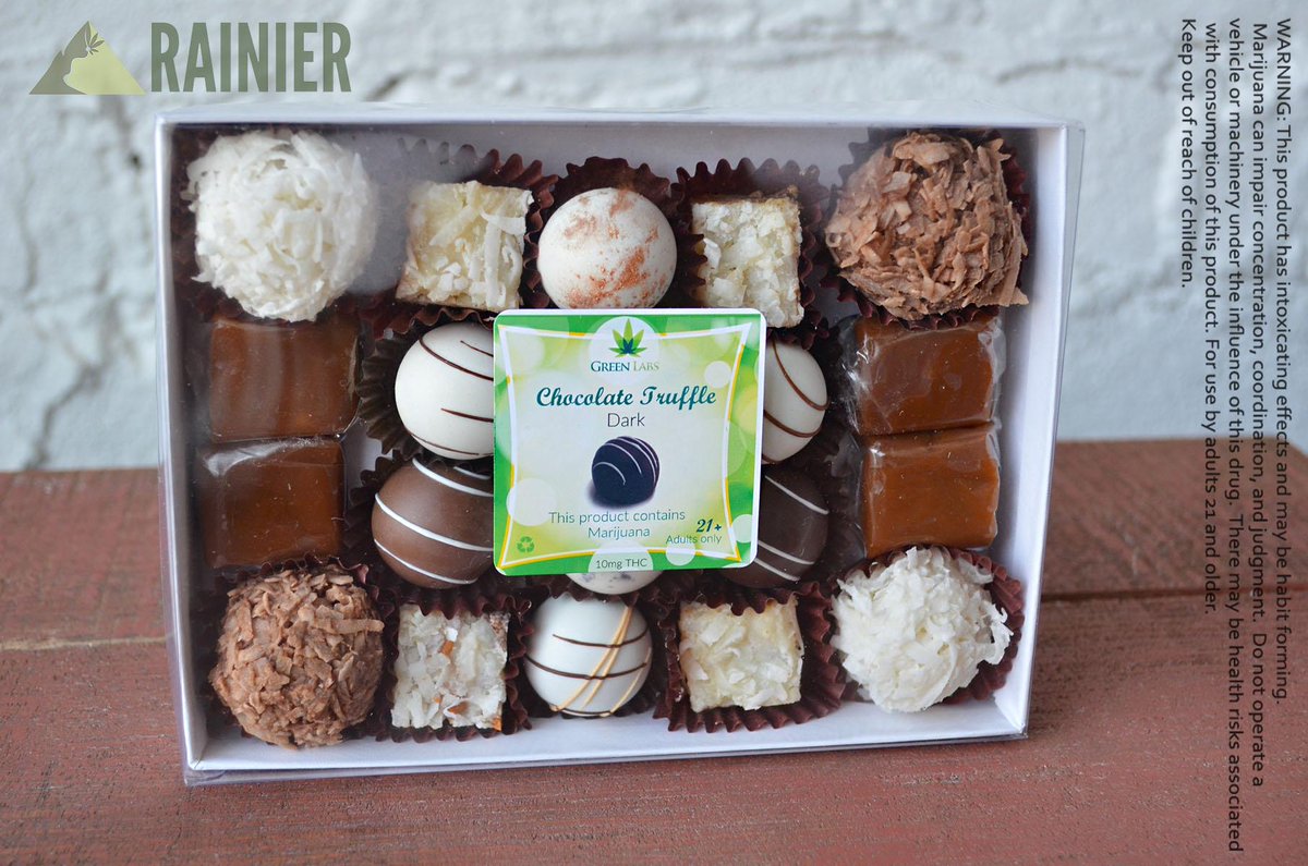 Craving something sweet? #RainierDowntown just got in a fresh batch of #cannabisinfused truffles from @GreenLabsLLC
