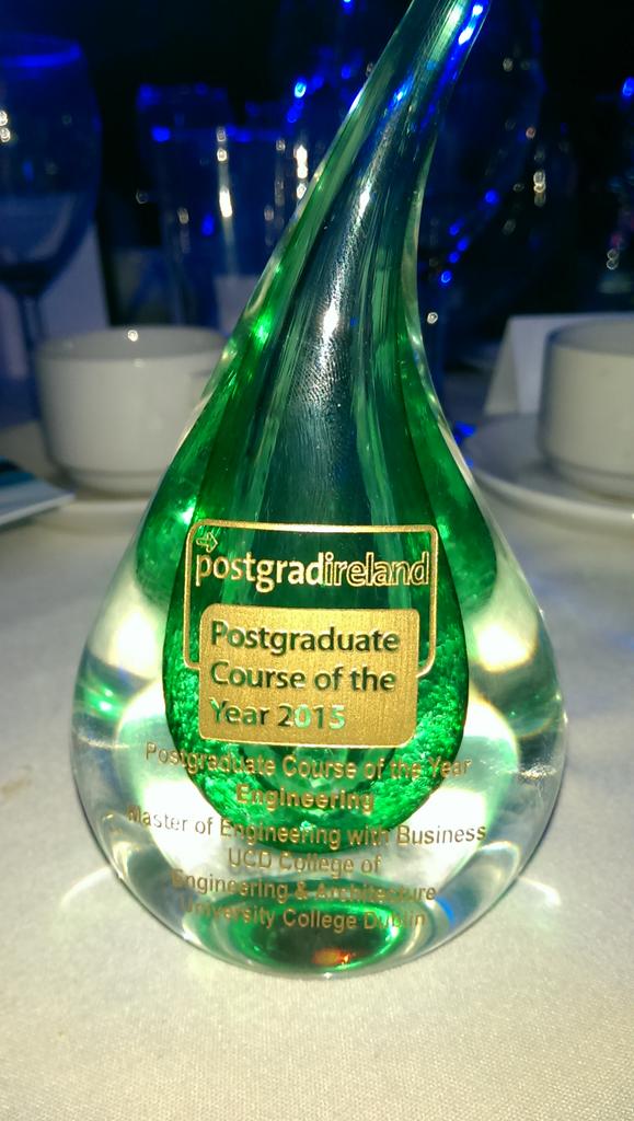 UCDEngMgmt's tweet photo. Congrats to the ME with business and Dr. Eamonn Ambrose on engineering postgrad of the year award #gradawards http://t.co/qjyGNmR4RC