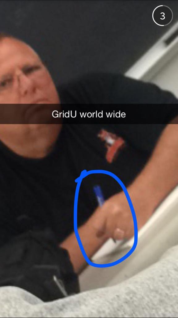 gridu_football's tweet photo. @APollard__ wins snapchat story of the day with the #GridUTakeOver.. btw #GridU pens turn "C's" into "A's" http://t.co/1DO6IjCfk8