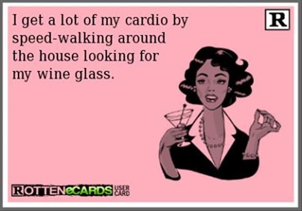 riverrunwines's tweet photo. Our true work out routine!   #funwinequotes http://t.co/yeNaURb9YC http://t.co/GWeV47Dpo4