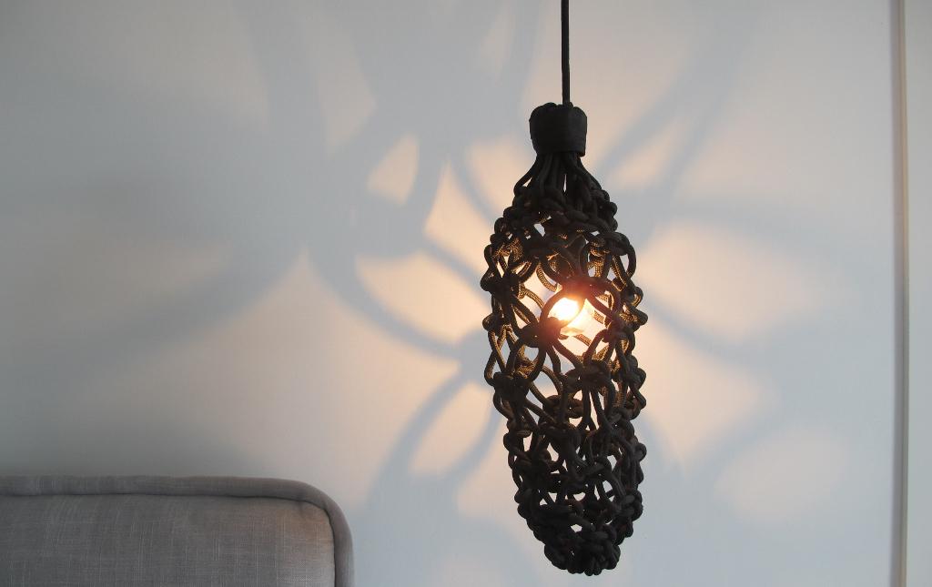 clairerendall1's tweet image. #Lighting: Not simply brown twisted flex with bulb! But intricately #platted #cord #shade casting beautiful shadows.