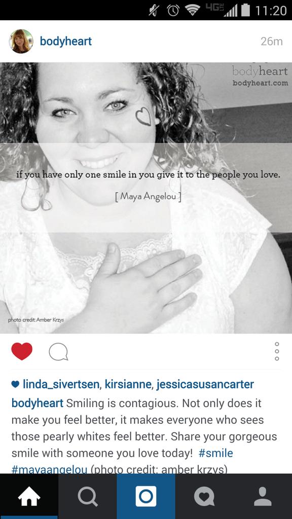kirsianne2's tweet photo. Sometimes @bodyheart uses your picture and makes you feel REAL good about yourself!!! #bodyheart #nau #sp231 http://t.co/uLSGVeeV1o